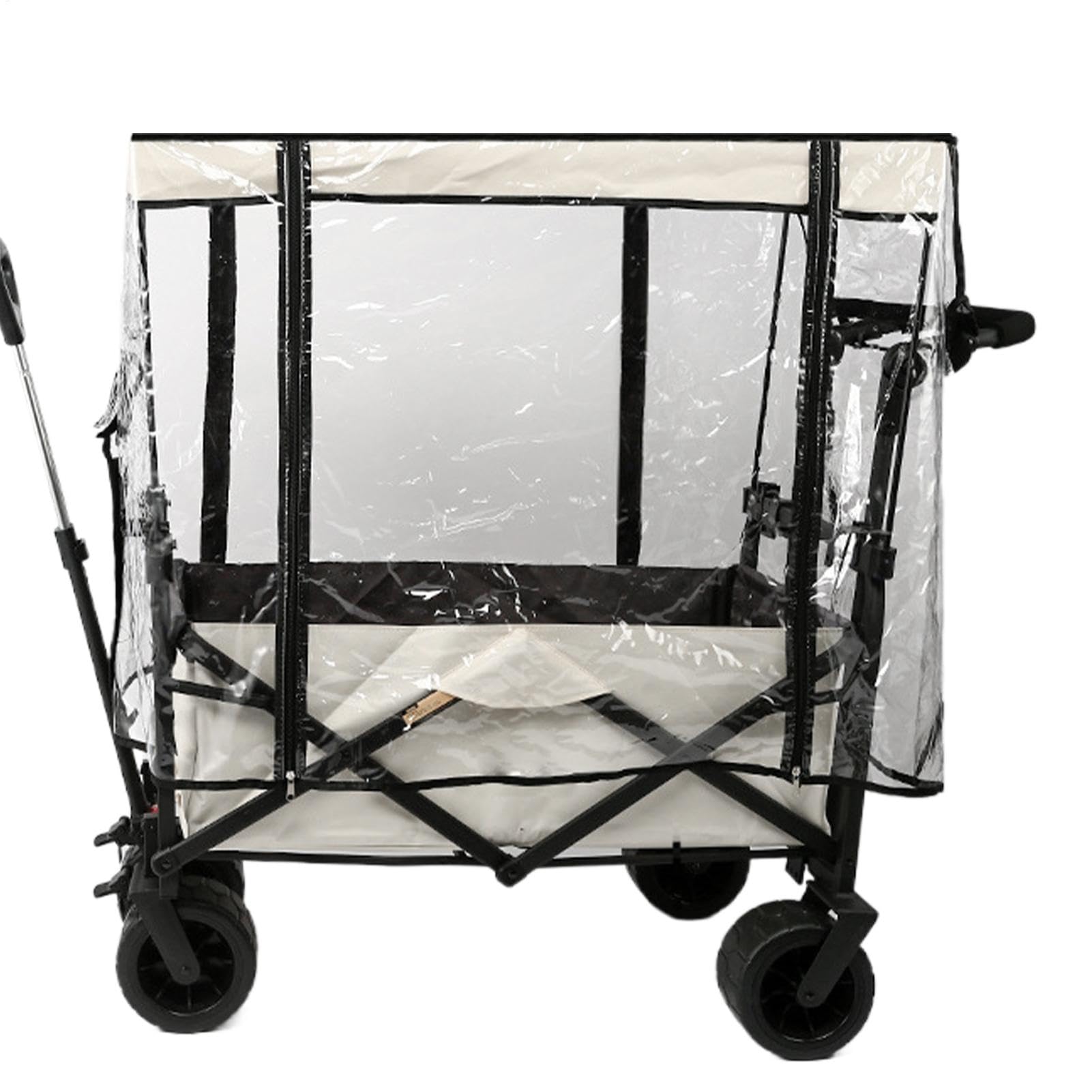 Transparenter Wagen Windschutz, Durchsichtiger Faltbarer Trolley Regenschutz, Wasserdicht Regenfest Winddicht Sand Und Staubdicht Campingwagen Abdeckung Für Camping, Picknick, Einkaufen von Qizeroty