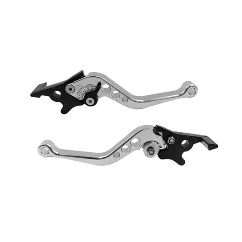 Brems Kupplungshebel 1Pair Motorrad Aluminium Doppelscheibenbremsgriff Hebel für Roller Elektrofahrrad einstellbar KupplungBremshebel(Silver) von Qjahxkf