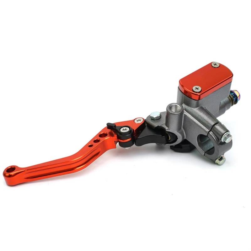 Brems Kupplungshebel 22mm Motorrad Hauptbremszylinder Hebel Bremse Hydraulische Kupplungspumpe Für Motocross KupplungBremshebel(Left Orange) von Qjahxkf