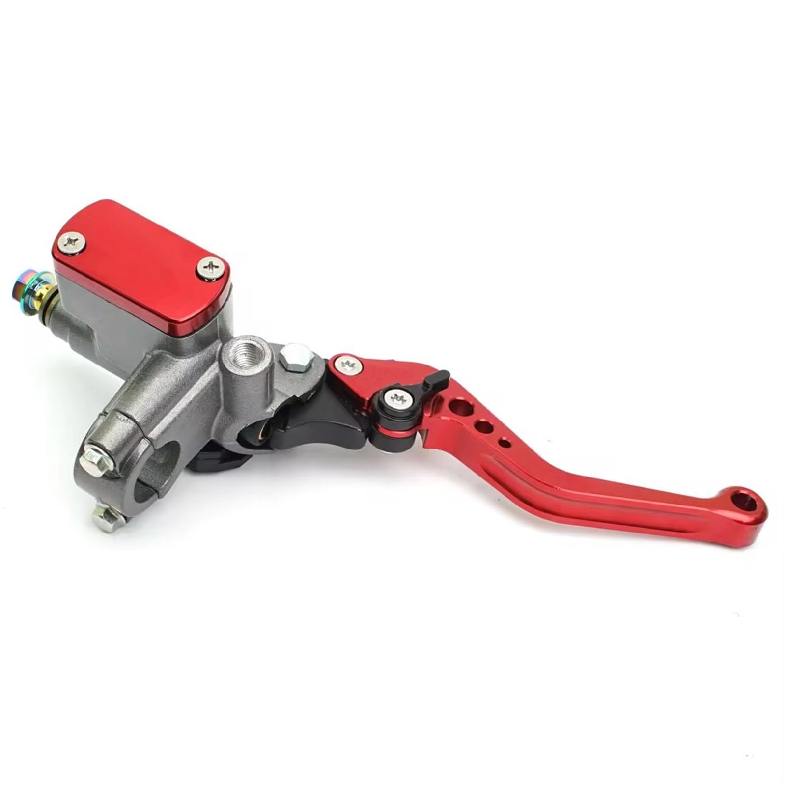 Brems Kupplungshebel 22mm Motorrad Hauptbremszylinder Hebel Bremse Hydraulische Kupplungspumpe Für Motocross KupplungBremshebel(Right Red) von Qjahxkf