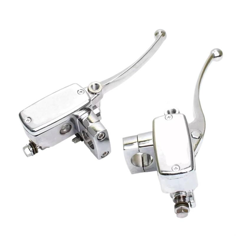 Brems Kupplungshebel 25mm Motorrad Hauptbremszylinder Kupplungshebel Für Intruder 800 1500 Für Valkyrie GL 1500 KupplungBremshebel(1 Pair Silver) von Qjahxkf