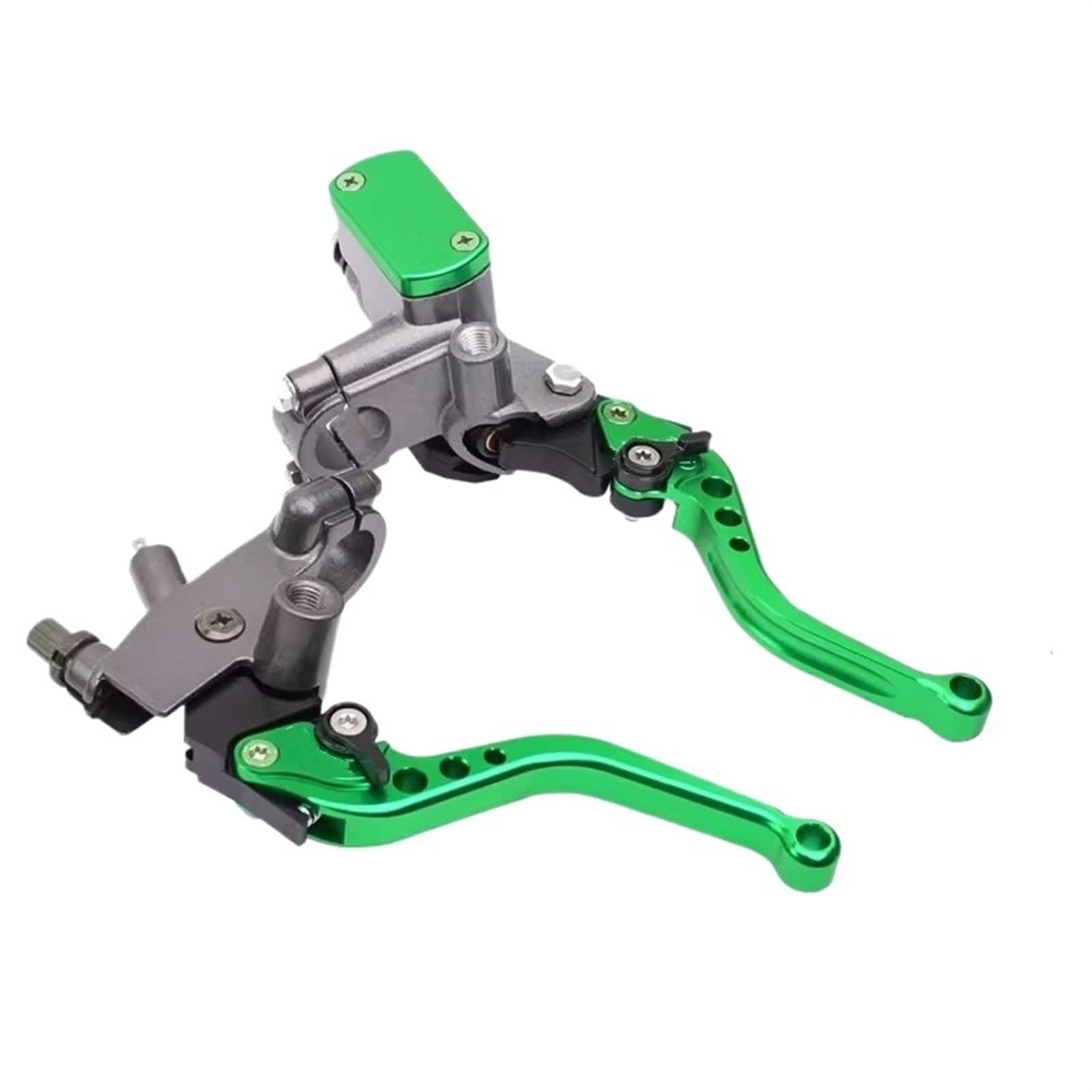 Brems Kupplungshebel 7/8'' Motorrad Griff Bremsleitung Kupplungshebel Für Für CR85 Für CR125 Für CR25 KupplungBremshebel(Grey Green Short) von Qjahxkf