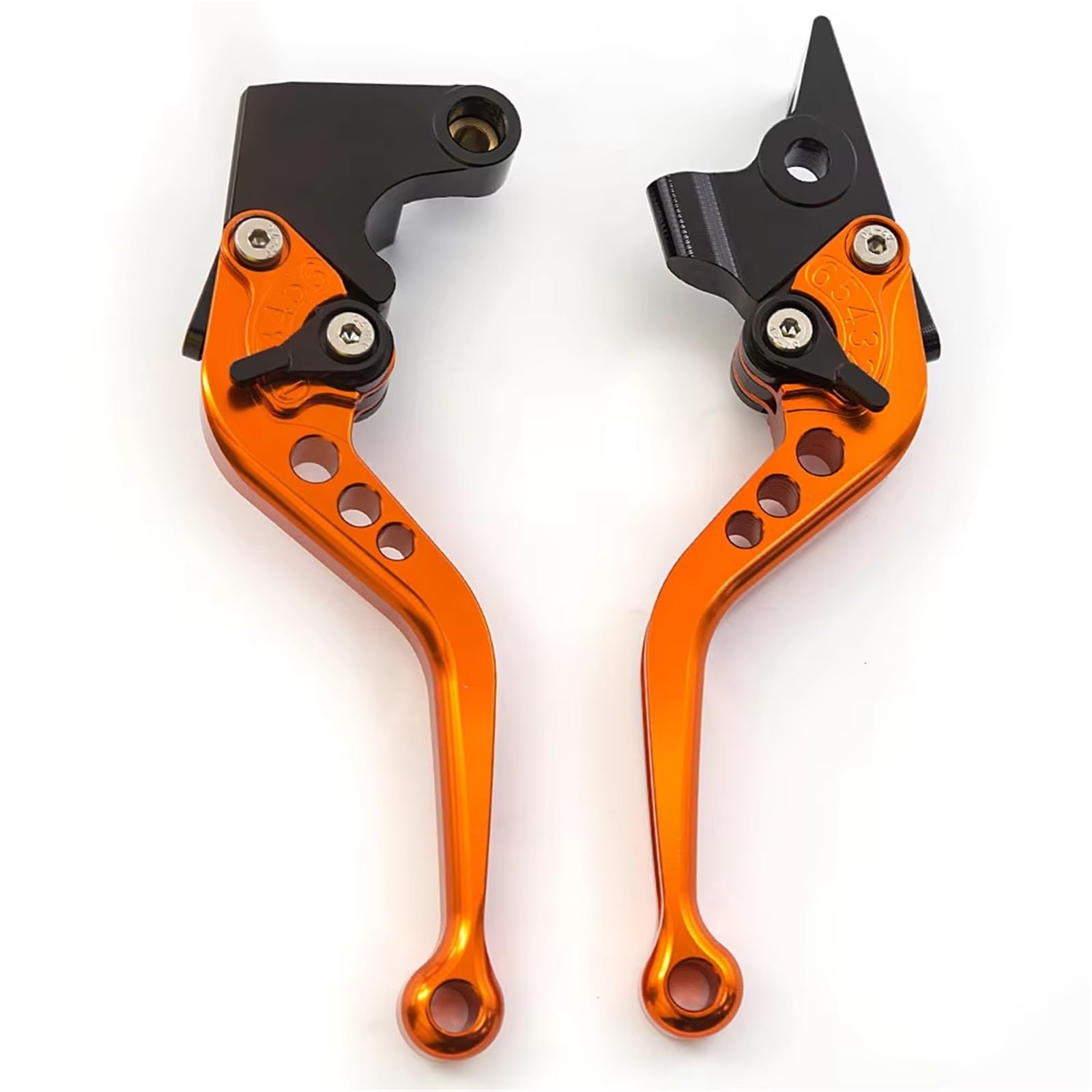 Brems Kupplungshebel CNC Motorrad Aluminium Bremse Kupplung Hebel Für Kawasaki Für Ninja 650R ER6F ER-6N ER6N 2009 2010 2011 2012-2016 KupplungBremshebel(147mm Orange) von Qjahxkf