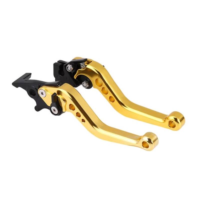 Brems Kupplungshebel Legierung Motorrad Bremsgriff Fit Für Motorrad Modifikation Motorrad Kupplung Trommel Bremshebel Griff KupplungBremshebel(Gold) von Qjahxkf