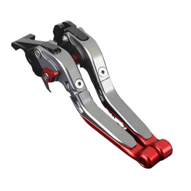 Brems Kupplungshebel Motorcycle Brake Lever Clutch Lever Set Folding Handle Guard Levers for 390/250/200/125 for Duke390 2010 11 12 13 14 15 16 17 18 2024 KupplungBremshebel(Gray-Red) von Qjahxkf