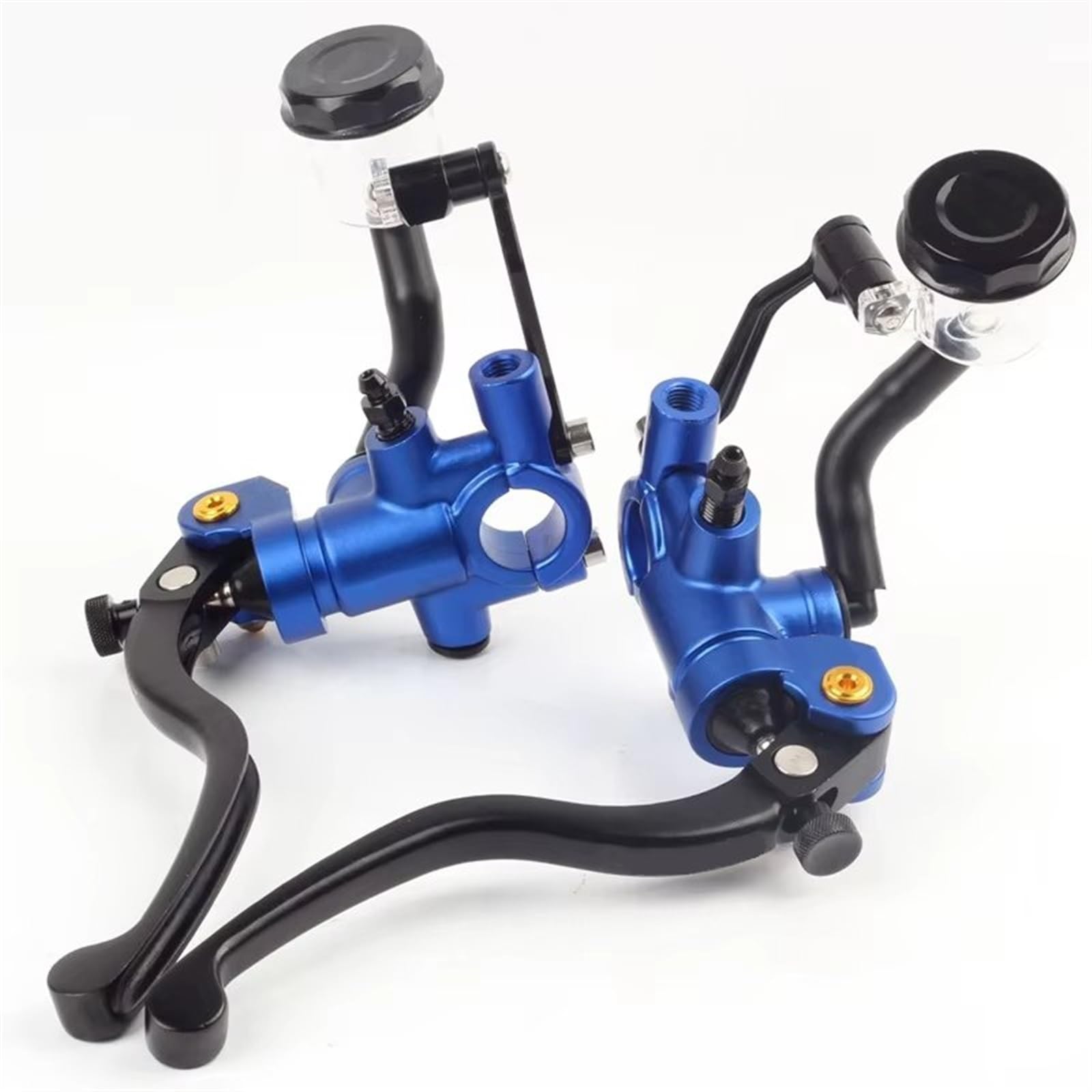 Brems Kupplungshebel Motorrad Bremse Roller Kupplung PX1 Bremspumpe Hebel Radial 17,5mm Hauptzylinder Installation 22mm Für Kawasaki Für Suzuki KupplungBremshebel(Blue) von Qjahxkf