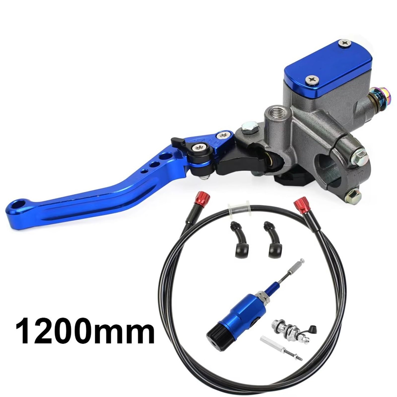 Brems Kupplungshebel Motorrad CNC Hydraulische Kupplung Kit Hebel Hauptzylinder 125~250cc 7/8 "22mm Für Ducati Für Aprilia Dirt Bike Moped KupplungBremshebel(Blue) von Qjahxkf