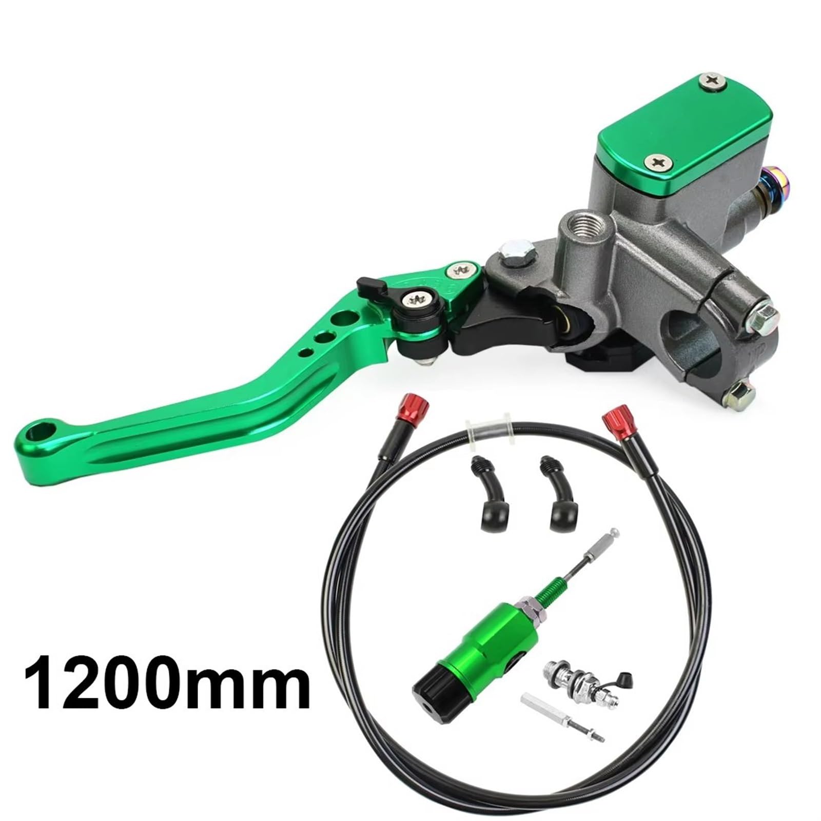 Brems Kupplungshebel Motorrad CNC Hydraulische Kupplung Kit Hebel Hauptzylinder 125~250cc 7/8 "22mm Für Ducati Für Aprilia Dirt Bike Moped KupplungBremshebel(Green) von Qjahxkf