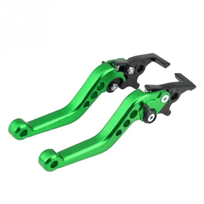 Brems Kupplungshebel Universal Motorrad Kupplung Bremse Griff Legierung CNC Geändert Horn Einstellbare Hand Hebel Für Suzuki KupplungBremshebel(Green Brake) von Qjahxkf