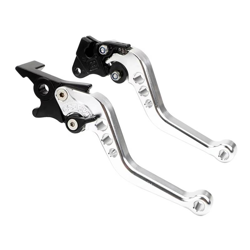 Brems Kupplungshebel Universal Motorrad Kupplung Bremse Griff Legierung CNC Geändert Horn Einstellbare Hand Hebel Für Suzuki KupplungBremshebel(Silver Disc Brake) von Qjahxkf