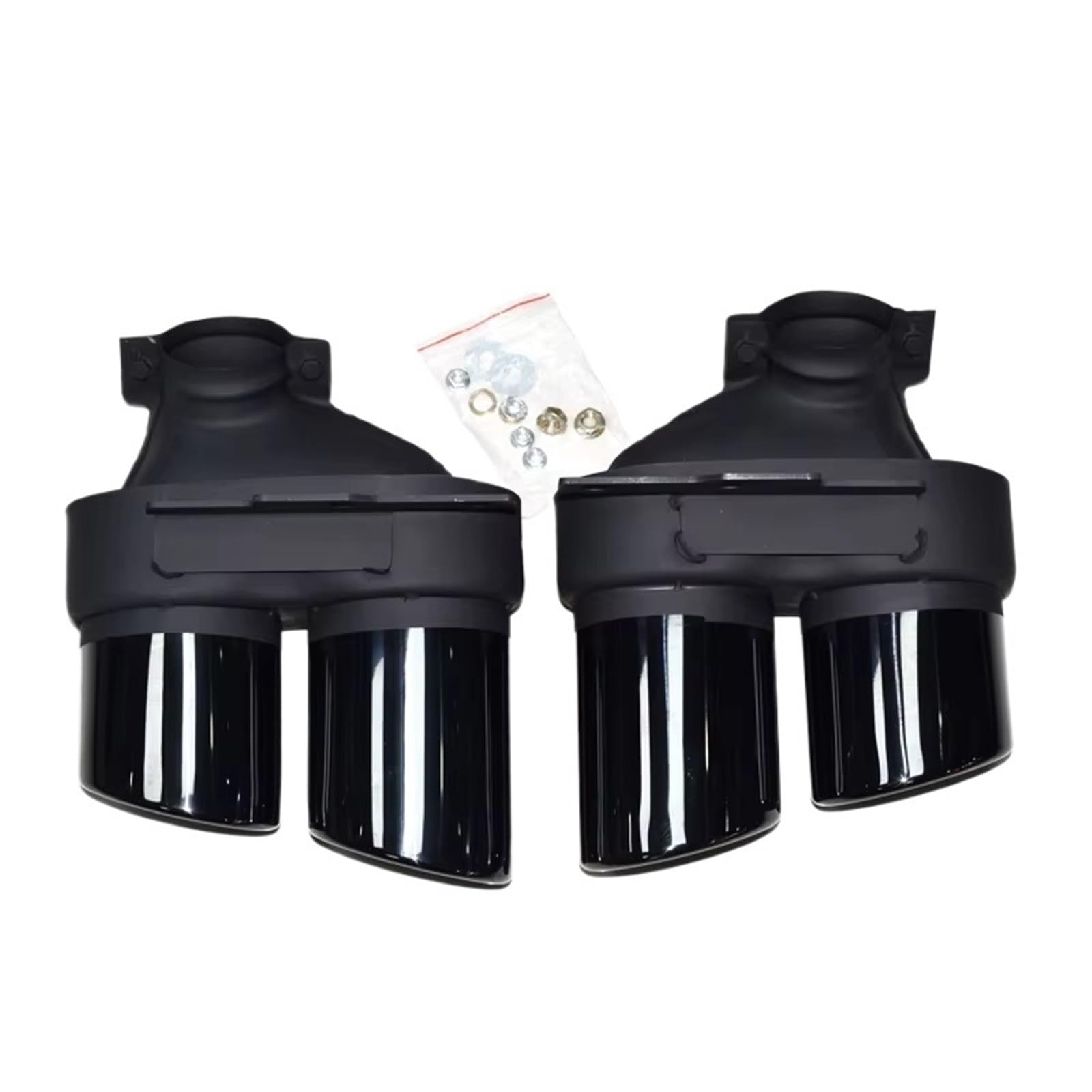 Edelstahl Auspuff Endrohr Auto Zubehör Auspuff Spitze Für A6 C8 2019 2020 2021 Spitze Auspuffrohr Endrohr Düse Tuning Endrohr Auspuffblende(Black) von Qjahxkf