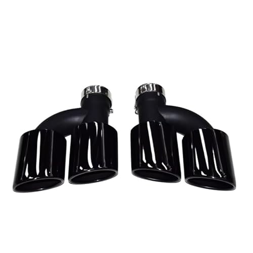 Edelstahl Auspuff Endrohr Für A4 Für A5 Für A6 Für A7 Rohr Modifikation S4 S5 S6 S7 Quad Endrohr Schwarz Spitze Auspuff Kopf Endrohr Auspuffblende(Black) von Qjahxkf