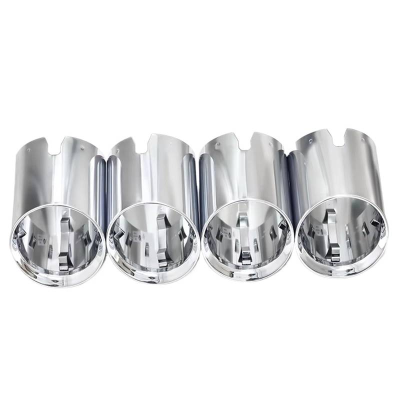 Edelstahl Auspuff Endrohr Für M2 Für M3 Für M4 G80 G82 G83 G87 Endrohr Abdeckung Auspuff Endrohr Schwarz Abdeckung Edelstahl dekorative Düse Endrohr Auspuffblende(Silver 4 Piece) von Qjahxkf