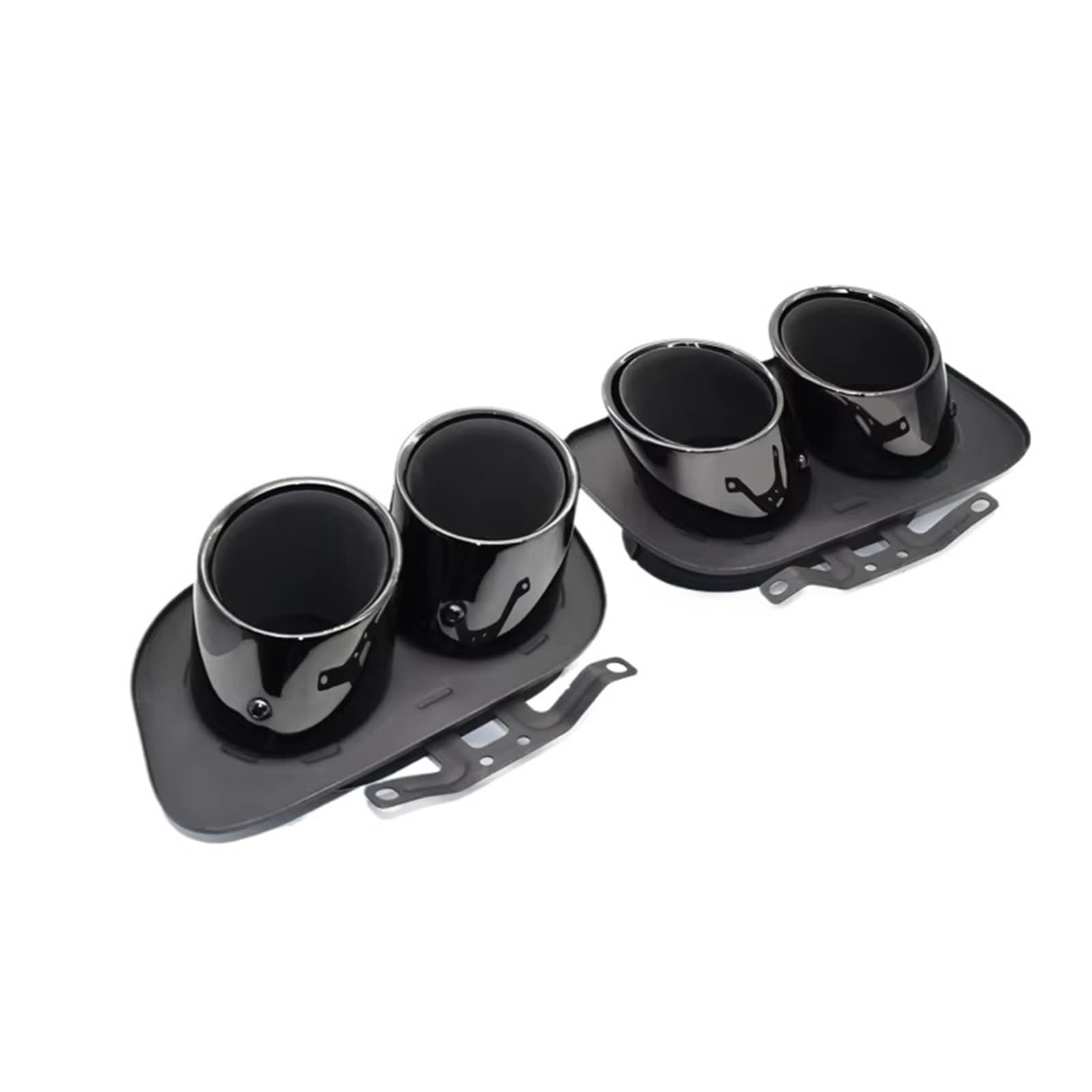 Edelstahl Auspuff Endrohr Quad-Auto-Auspuffspitze für 992 Carrera 2/4 / S / 4S 304 Edelstahl-Endrohr-Auspuffdüsenspitzen Endrohr Auspuffblende(Black) von Qjahxkf