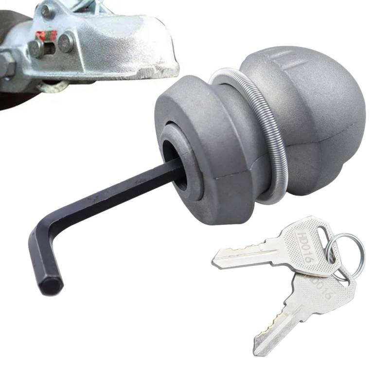 Qkbuza Anhängerkupplungsschlösser, Ball Hitch Lock - Kupplungsanschluss Ball Hitch Lock | Mehrzweckanhänger Anti-Diebstahl-Zunge, Speicherzubehör für Wohnwagen, Boote, Boote von Qkbuza