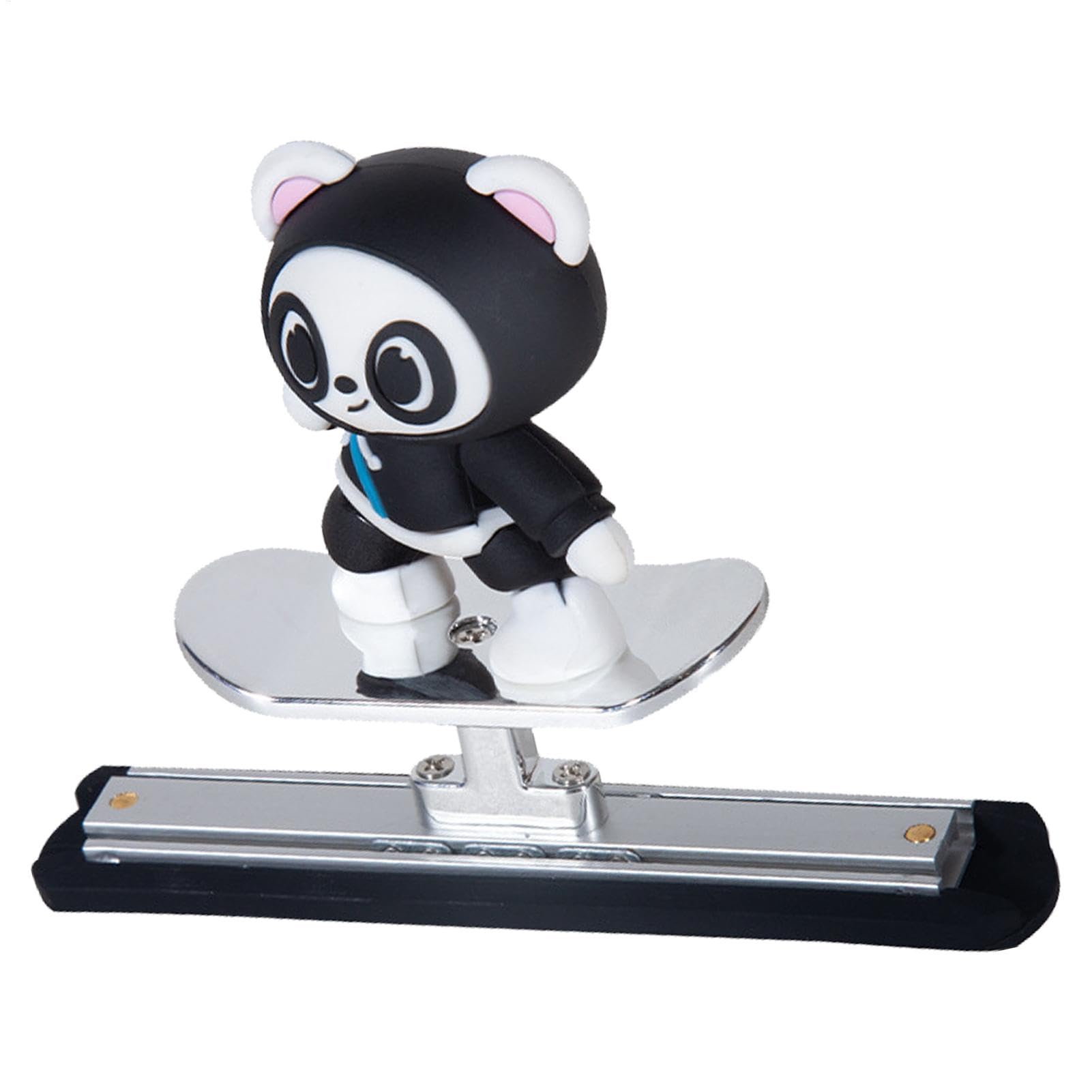 Qkbuza Cartoon -Skateboard -Verzierung, Skateboarding Bear Car Ornament | Skaterbär -Schiebenationen für Dashboard - Auto Accessoires, Auto Innenmitte Konsole Ornament für Männer Männer von Qkbuza