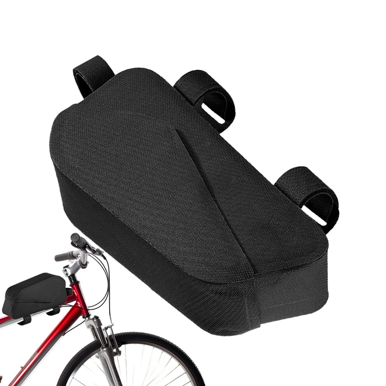 Qkbuza Fahrrad-Oberrohrtasche, wasserdichte Oberrohrtasche - wasserdichte Fahrradtasche - Satteltasche mit Magnetverschluss, Fahrradausrüstung und Zubehör, Rahmentasche, multifunktional für Reisen von Qkbuza