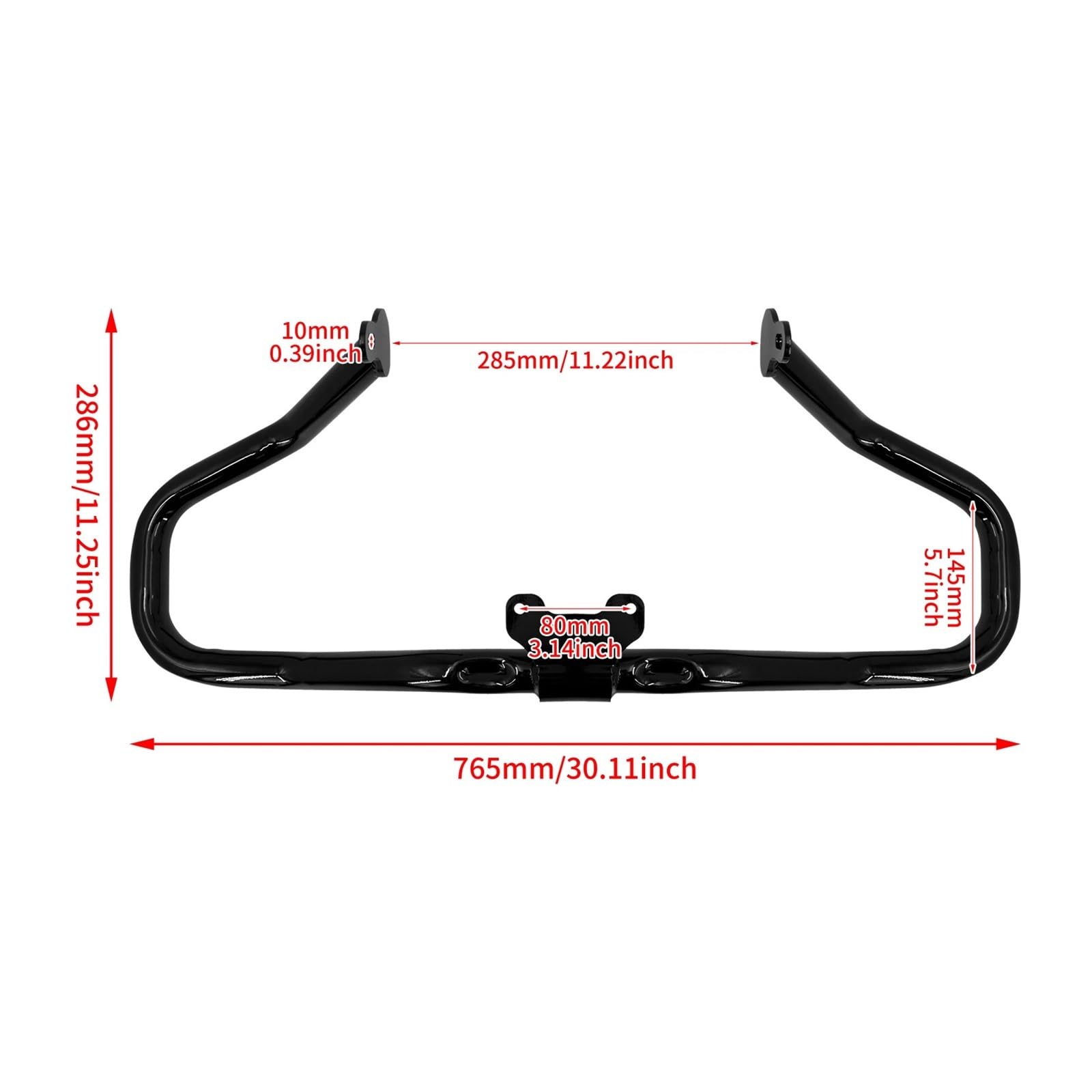 Motorrad Stoßstange Crash Bars Motorrad Schwarz Gehackter Motorschutz Highway Crash Bar Verkleidungsstützhalterung Für Ha&rley Für Touring Für Road Glide FLTRX 2015-später von QmeNa