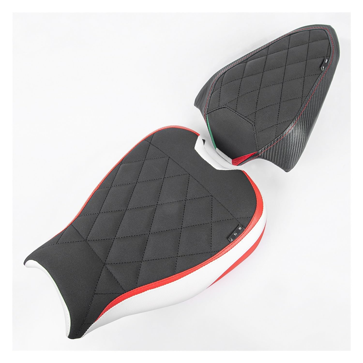 Motorradsitz Bobber Sitz Für Du&Cati Für Streetfighter V2 2022-2023 Motorrad Vorne Hinten Solo Sitzkissen Gugel Sitz Abdeckung Fahrer Sozius Passagier Pads von QmeNa