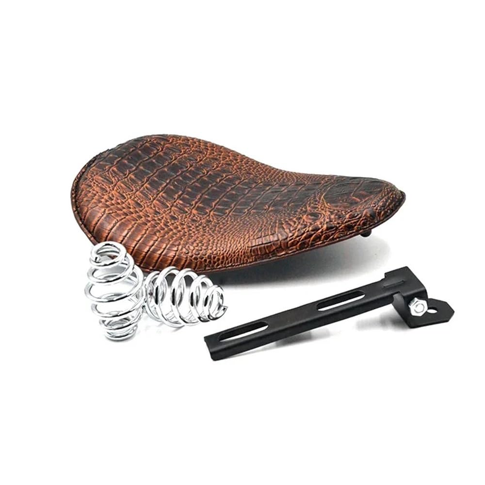 Motorradsitz Bobber Sitz Motorrad Sitzkissen Leder Flache Sitz Universal Für SU&ZUKI Für Bobber Für Chopper Für Bobber Sitz von QmeNa