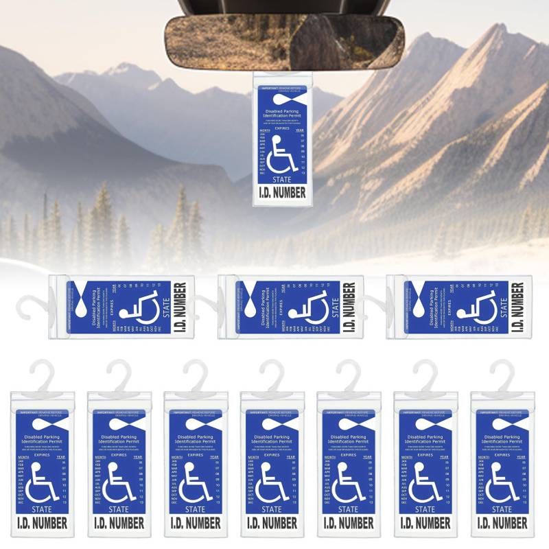 10pcs Handicap -Plakathalter für automatische Behinderte Parkgenehmigungshalter mit Hanger Protective Placard Inhaber, kein Plakat, Handicap -Plakathalter, Inhaber einer behinderten Parkerlaubnis 1 von QmjdDymx