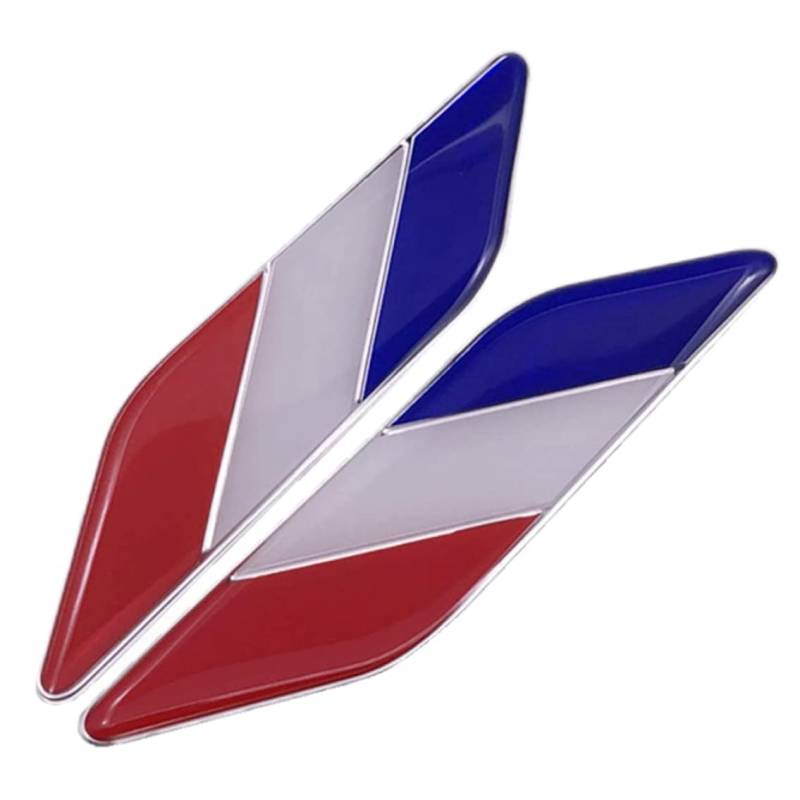 Französische Flaggenauto -Aufkleber, französische Flaggenauto Aufkleber Metal Frankreich National Flagge Emblem Decal Auto Accessoires 2pcs, Metallauto -Aufkleber, französische Flaggenautomatikscha von QmjdDymx