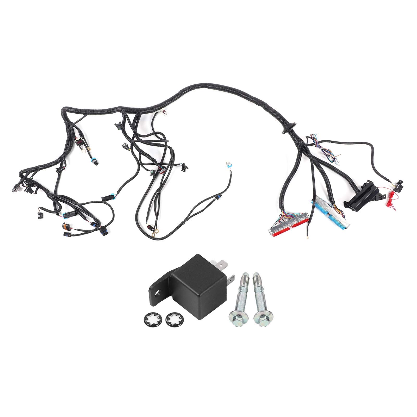 Kabelbaumbaugruppe Auto Standalone-Kabelbaum mit Schraubendichtungsrelais-Kit Passend DBC LS1 1997-2006,Kraftstoffsystem von Qqmora