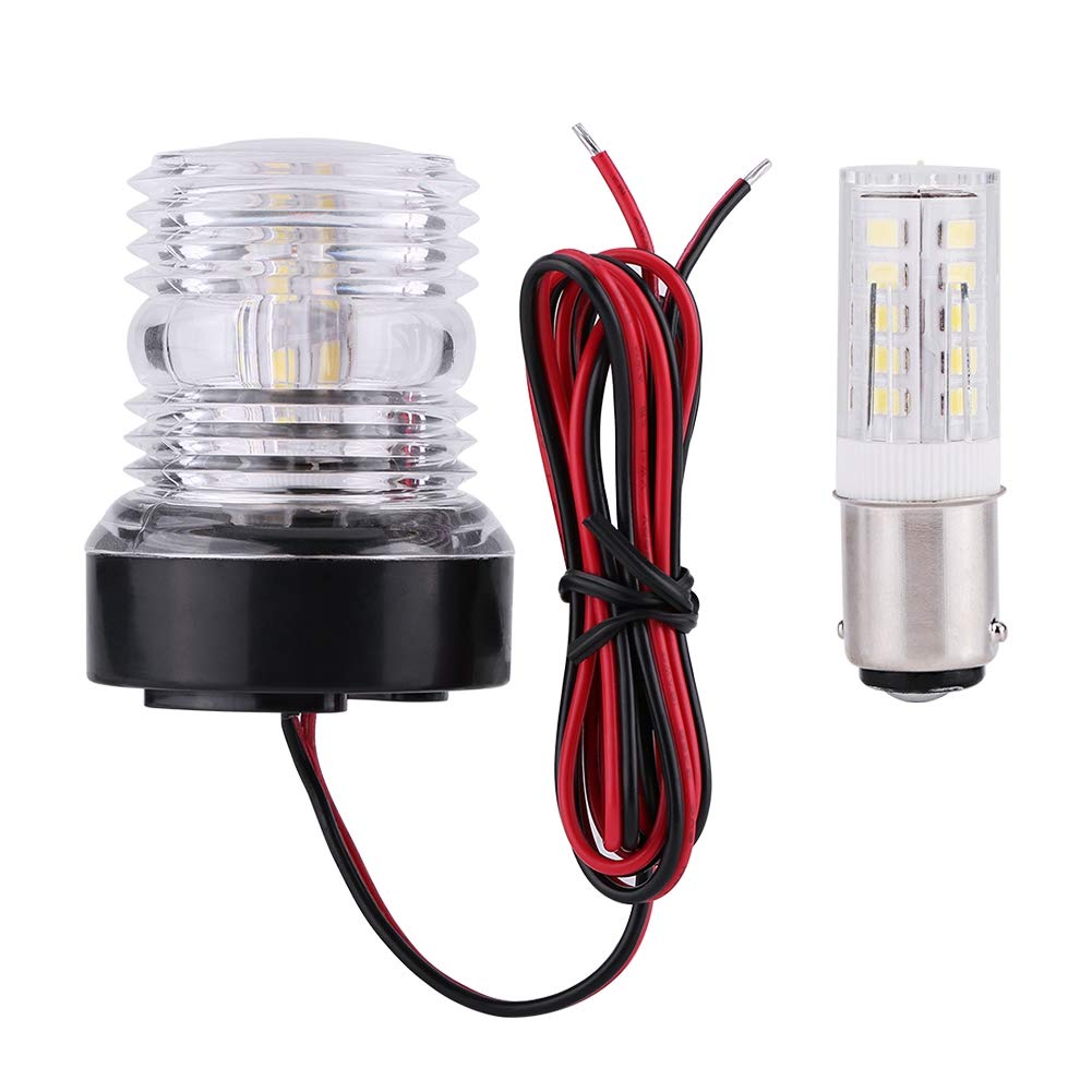 Marine Anchor Light 12V Marine Boat Yacht Navigation Rundum 360 ° Weiß LED Anchor Light Wasserdicht von Qqmora