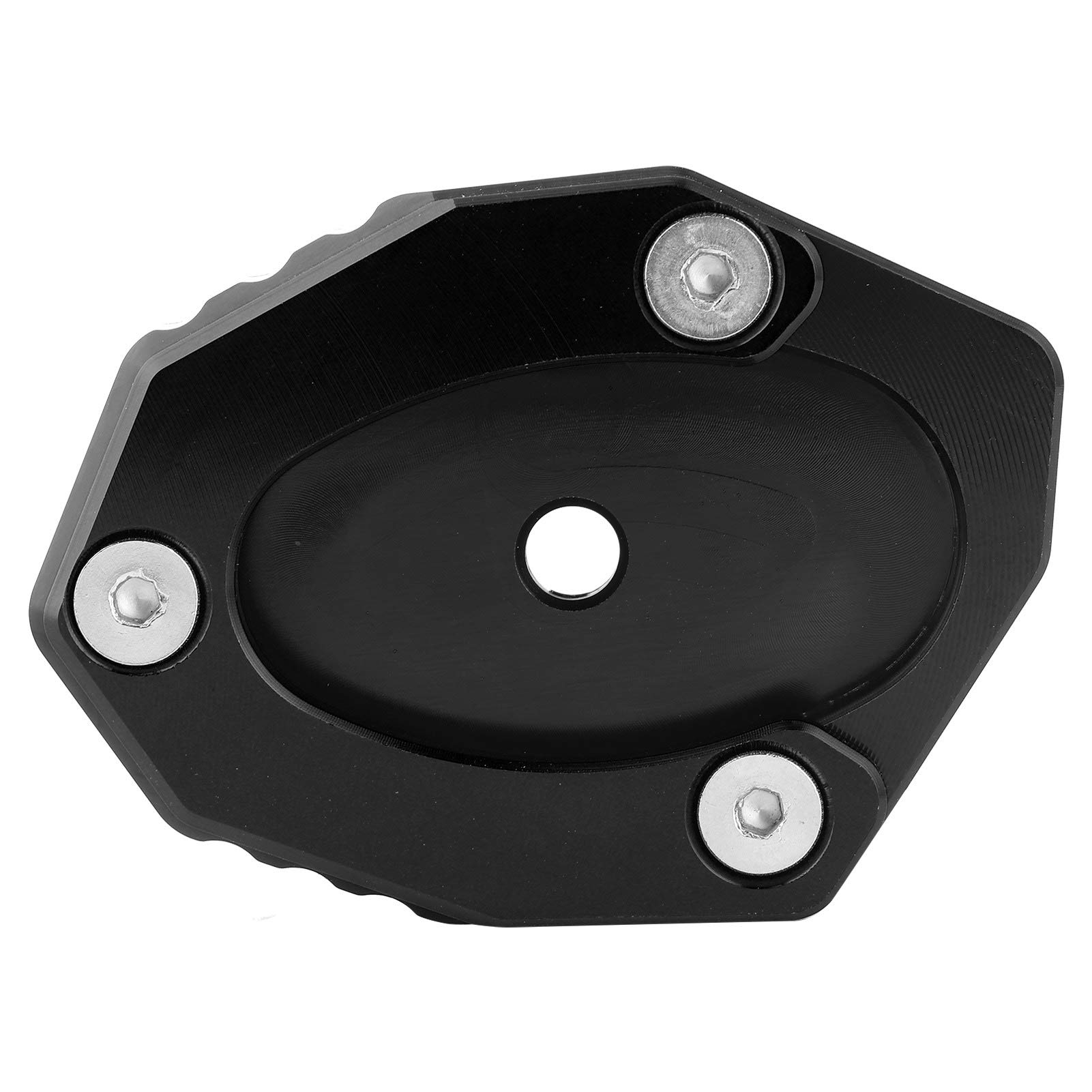 Motorrad -Kickstand Platte Seitenständer Verlängerungspad KSP106Set Aluminiumlegierung Z650 Z900 Zubehör (Schwarz) von Qqmora