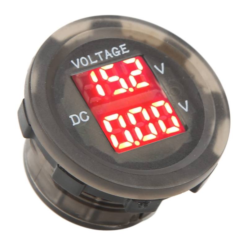 LED-Auto-Voltmeter, Auto-Doppelspannungsanzeige, Digitalanzeige, ABS, sicher für Fahrzeuge von Qqmora