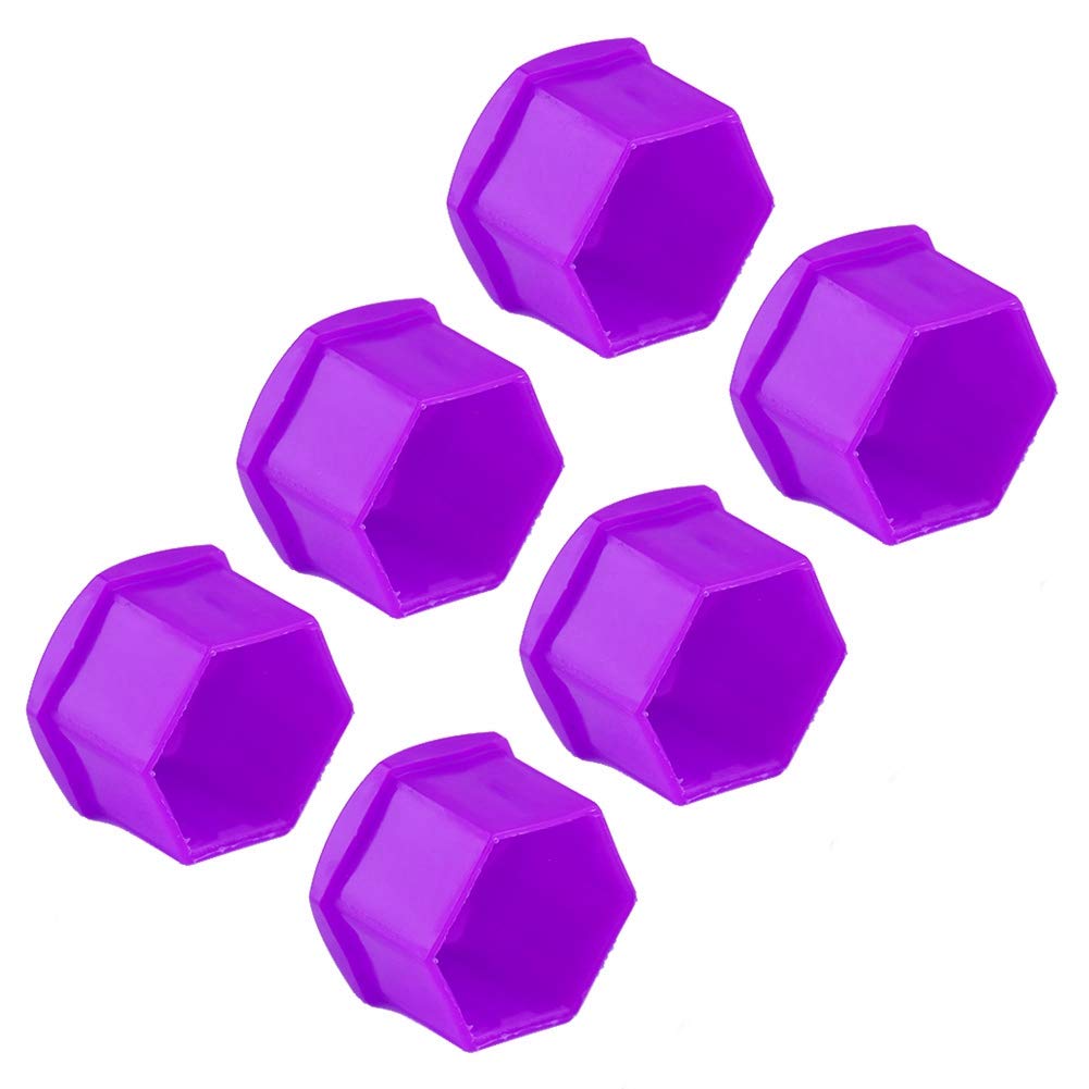 Radschrauben-Schutzkappen, Diebstahlschutz, rostfreie Radmutter-Felgenabdeckung, lange Haltbarkeit für 17-mm-Schrauben(Violett) von Qqmora