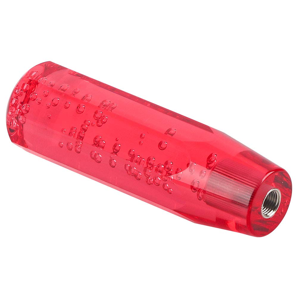 Red Crystal Bubble Gear Shifter Head für Auto Universal, LED-Licht, Acrylmaterial von Qqmora