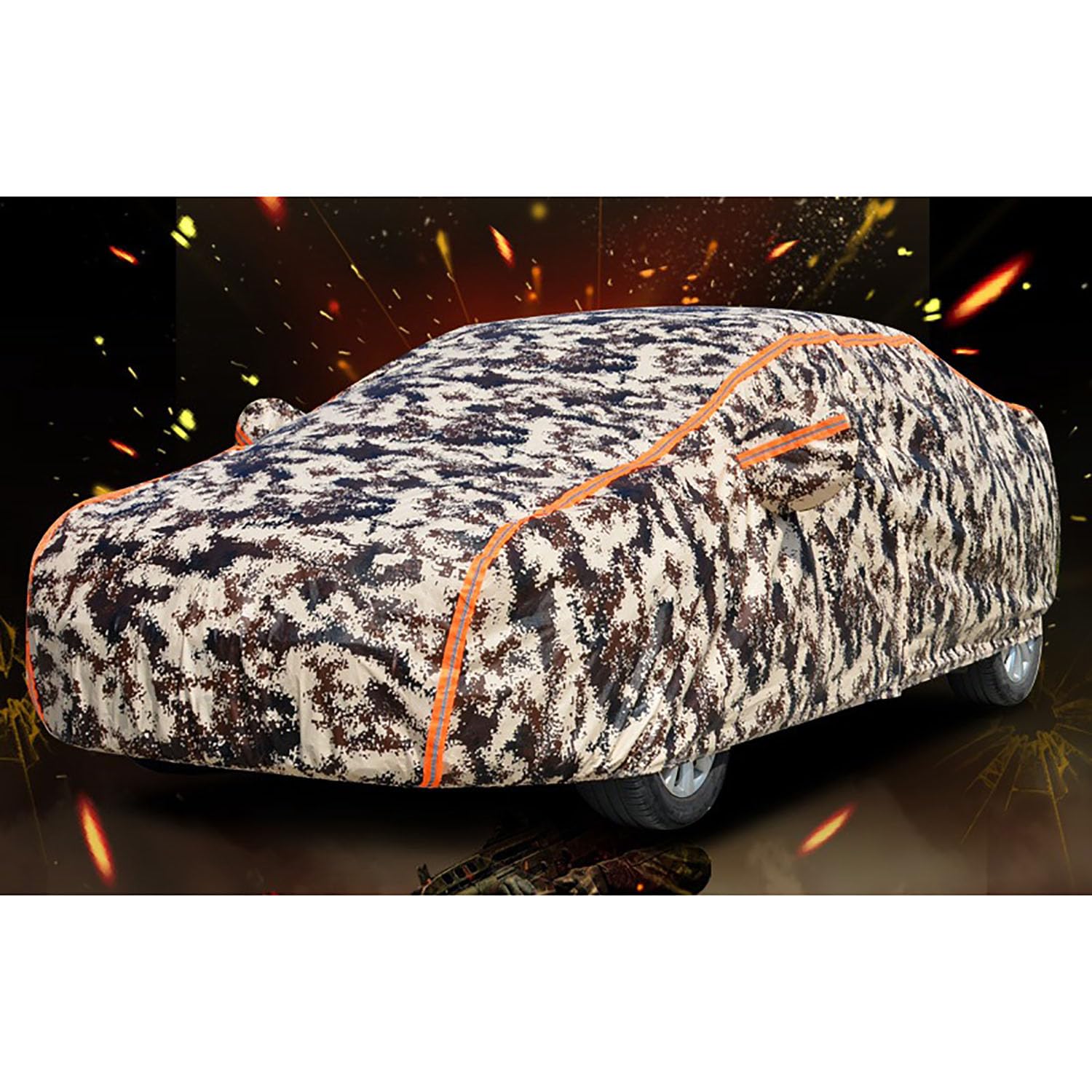 für Nissan Maxima 1994-1999 dauerhaft Autoabdeckung Autoabdeckung Auto Body Sun Regen Staubdichte wasserdichte Abdeckung verdicken,K-Digital Camouflage-Orange von QqzzzH