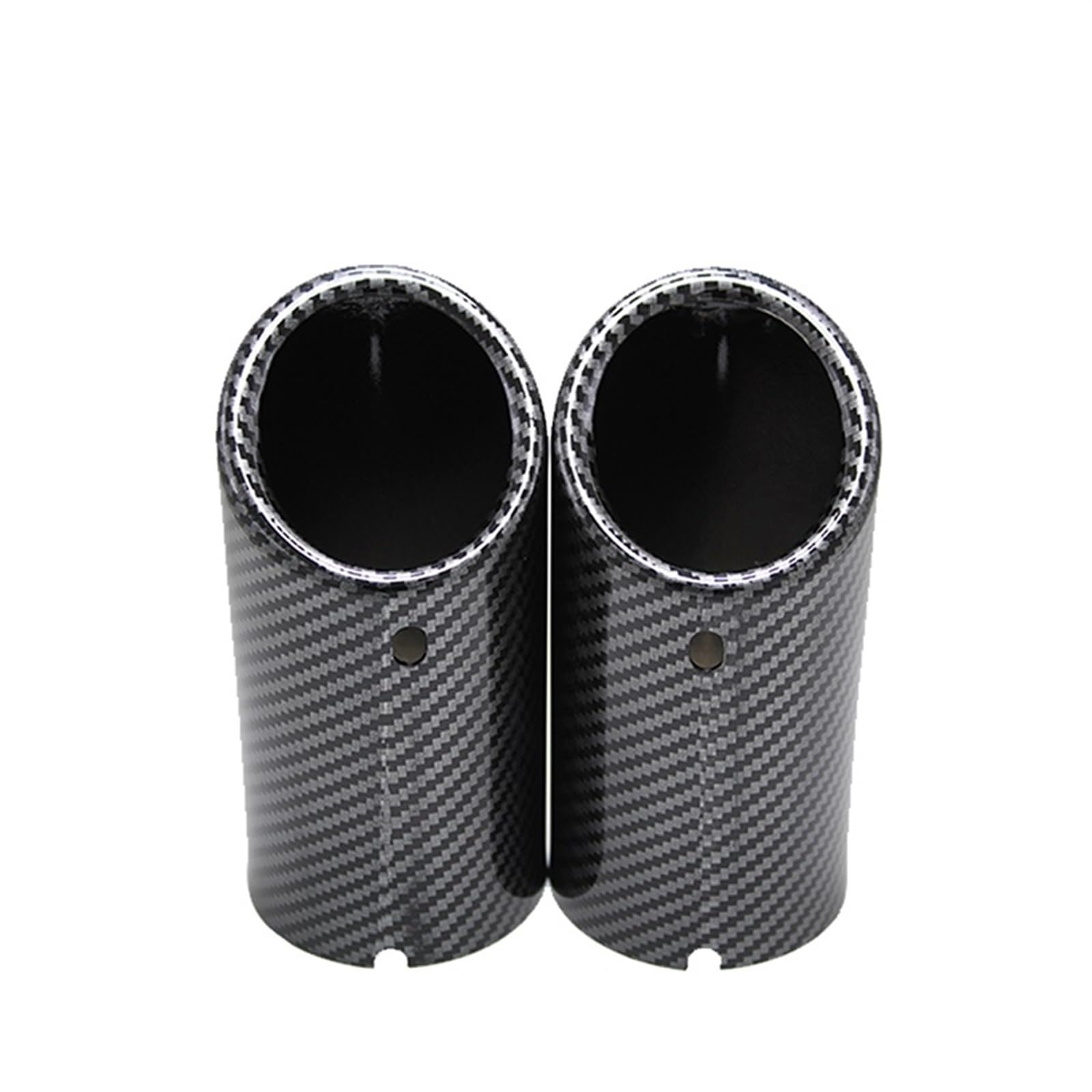 Auspuff Endrohre Für Jetta MK6 1,4 T Für Golf 6 7 Für MK7 1,4 T Auto Styling Edelstahl Auspuff Spitze Rohr Auto Auspuff Endrohr(2pcs Carbon Fiber) von Qsnfda