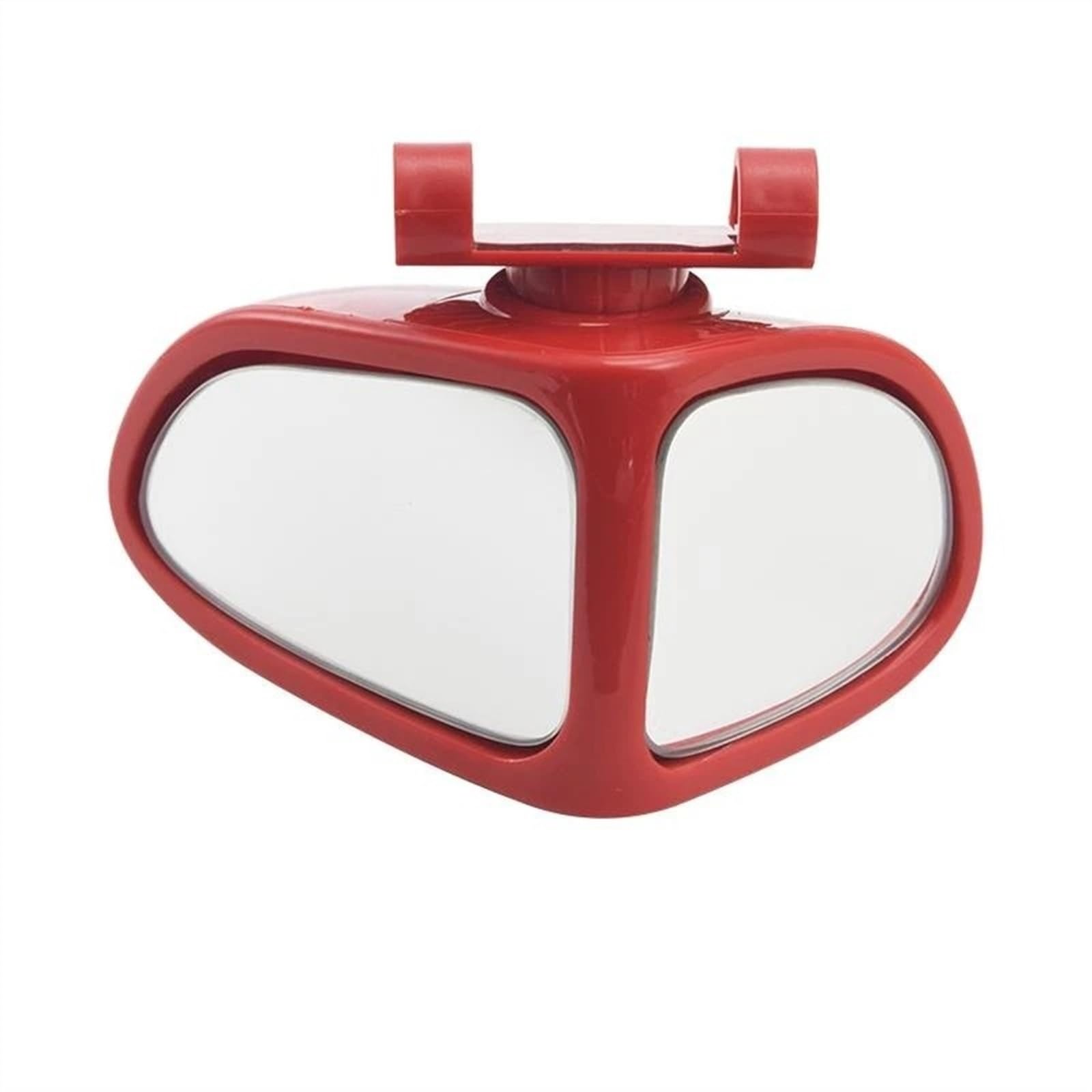 Außenspiegel Glas Auto Umkehren Kleine Runde Spiegel Vorne Und Hinten Rad Weitwinkel Spiegel Doppelseitige Hilfs Rückspiegel 360 Grad Blind Spiegelglas Ersatz(Red Main Driving) von Qsnfda