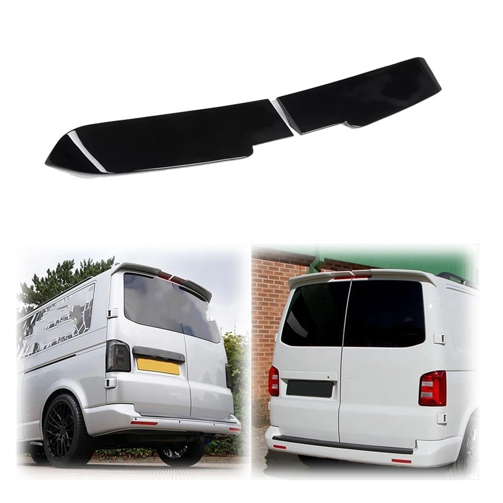 Auto Heckspoiler 2X Für VW T5 T5.1 T6 T6.1 2 Tür Transporter Heckspoiler Dachflügel ABS Heckspoiler Auto Heckflügel Auto Heckflügel Spoiler(Carbon Look) von Qsnfda