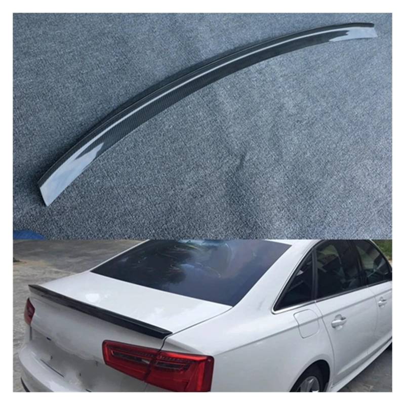 Auto Heckspoiler A6 C7 4G 2012-UP Fit 4-Türer Limousine Nur Spoiler S6 Stil Carbon Fiber Heckspoiler Kofferraumspoiler Heckflügel Auto Heckflügel Spoiler(Forged Carbon) von Qsnfda