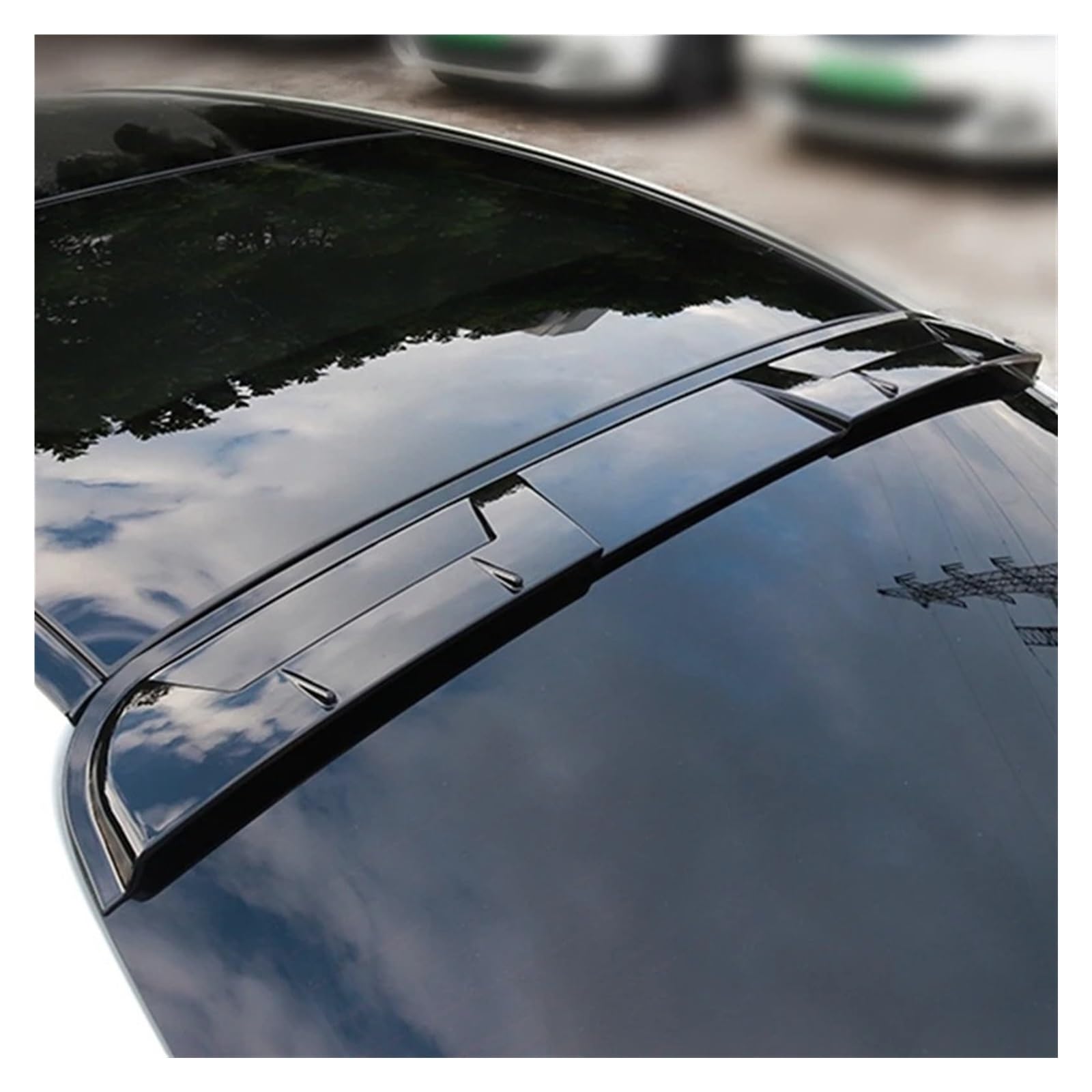 Auto Heckspoiler Für Benz W205 C63 C180 C200 C250 C260 2015 2016 2017 2018 Dachspoiler 4-türige Limousine ABS-Kunststoff Spoiler Auto Heckflügel Auto Heckflügel Spoiler(Bright Black) von Qsnfda