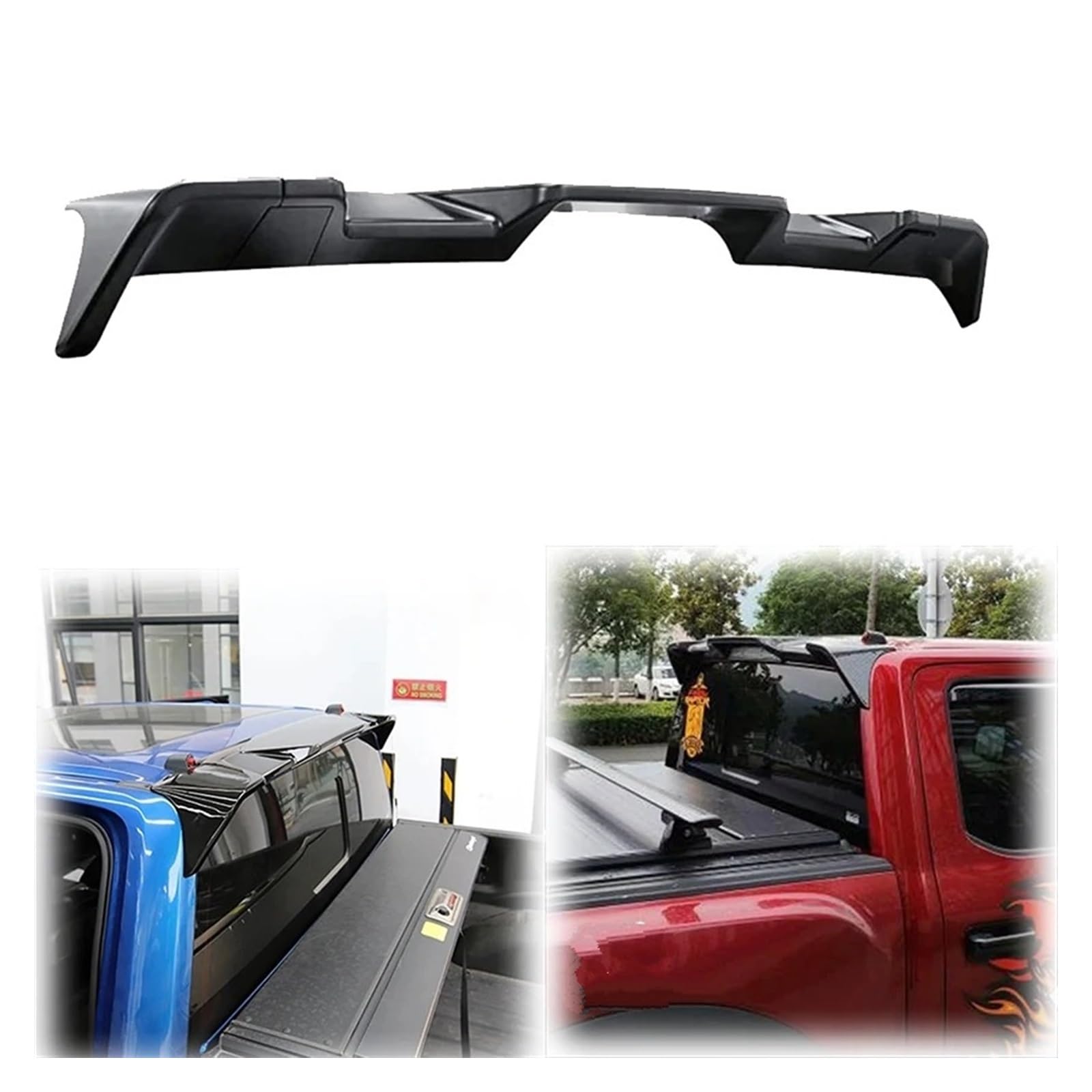 Auto Heckspoiler Für Ford Für Raptor F 150 F 150 F150 2015 2016 2017 2018 2019 2020 Spoiler Dachflügel Spoilerlippe Von ABS Auto Heckflügel Body Kit Auto Heckflügel Spoiler(Glossy Black) von Qsnfda