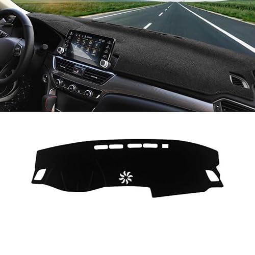 Dashboard Abdeckung Auto Für Accord 10th 2018 2019 2020 2021 2022 Auto Dashboard Sonnenschutz Abdeckung Anti-Uv Nicht-Slip Matte Instrument Teppich(A LHD Black Side) von Qsnfda