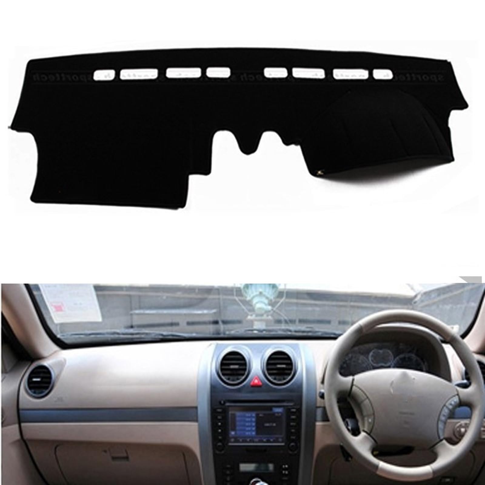 Dashboard Abdeckung Auto Für Haval Für Great Für Wall H3 2010 2011 2012 Rechts- Und Linkslenker Auto-Armaturenbrett-Abdeckungen Matten Schatten Kissen Pad Teppiche(Blue Edge,Rechtslenker) von Qsnfda