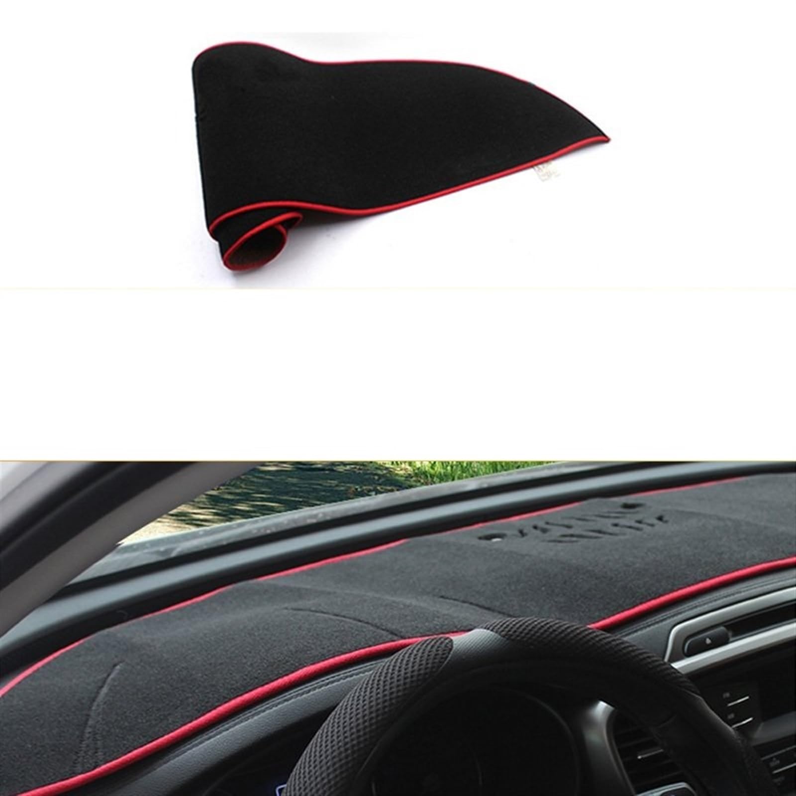 Dashboard Abdeckung Auto Für KIA Für Sorento 2015 2016 2017 2018 2019 Auto Armaturenbrett Abdeckung Matte Sonnenschutz Pad Instrumententafel Teppiche Anti-UV(Red Side) von Qsnfda