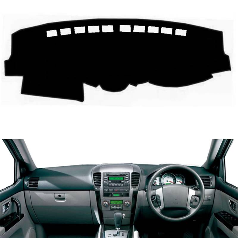 Dashboard Abdeckung Auto Für Kia Für Sorento 2003 2004 2005 2006 2007 2008 2009 2010 Innen Dashmat Sonnenschirm Teppich Teppich Auto Dashboard Abdeckung Matte(Black(Black Edge),Rechtslenker) von Qsnfda