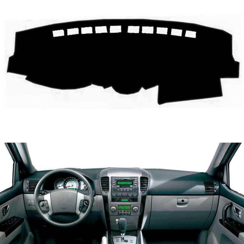 Dashboard Abdeckung Auto Für Kia Für Sorento 2003 2004 2005 2006 2007 2008 2009 2010 Innen Dashmat Sonnenschirm Teppich Teppich Auto Dashboard Abdeckung Matte(Black(Red Edge),Linkslenker) von Qsnfda