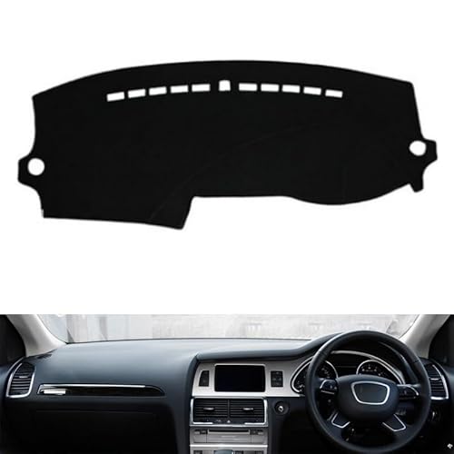 Dashboard Abdeckung Auto Für Q7 2006 2007 2008 2009-2015 Rechts- Und Linkslenker Auto Armaturenbrett Abdeckungen Matte Schatten Kissen Pad Teppiche(Black Edge,Rechtslenker) von Qsnfda