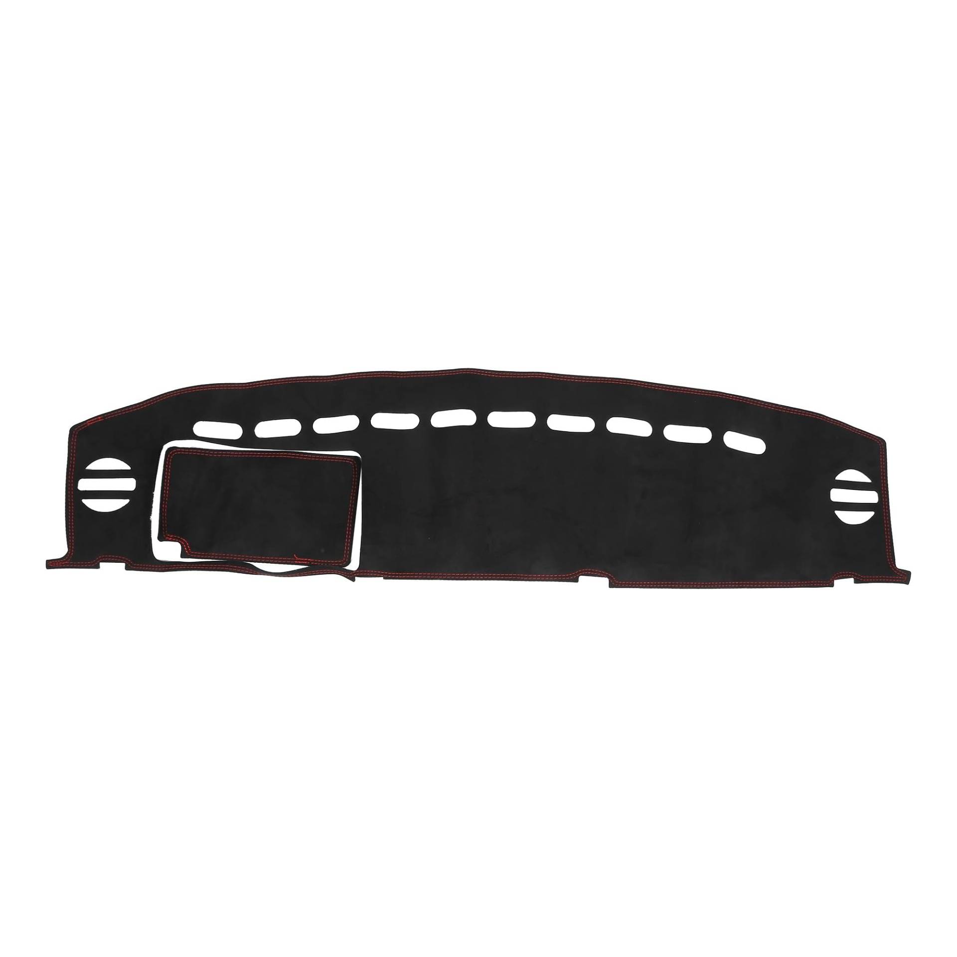 Dashboard Abdeckung Auto Für Toyota FJ Für Cruiser 2007-2014 Mittelkonsole Armaturenbrett Abdeckung rutschfeste Wildleder Schwarz Armaturenbrett Abdeckung(Black Red) von Qsnfda