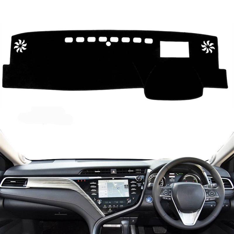 Dashboard Abdeckung Auto Für Toyota Für Camry XV70 2018 2019 2020 2021 2022 2023 Dashboard Abdeckung Mat Dashmat Sonnenschutzdach Schützen Teppich Auto(Black(Red Edge),RHD Without HUD) von Qsnfda