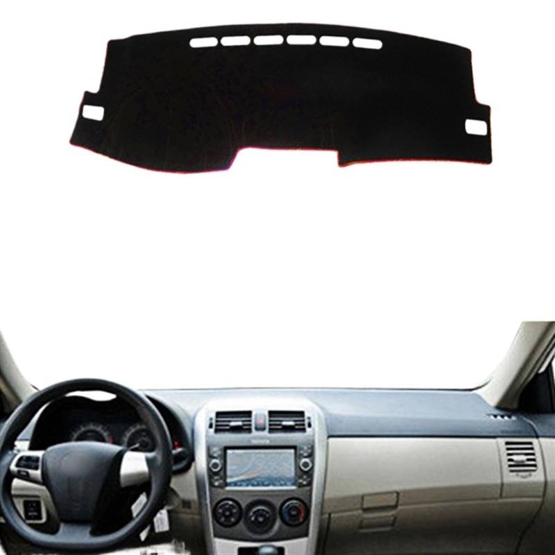 Dashboard Abdeckung Auto Für Toyota Für Corolla 2006-2013 Auto Armaturenbrett Abdeckung Armaturenbrett Matte Auto rutschfeste Sonnenschutz Pad Teppich Anti-UV(LHD Red 2006-2013) von Qsnfda