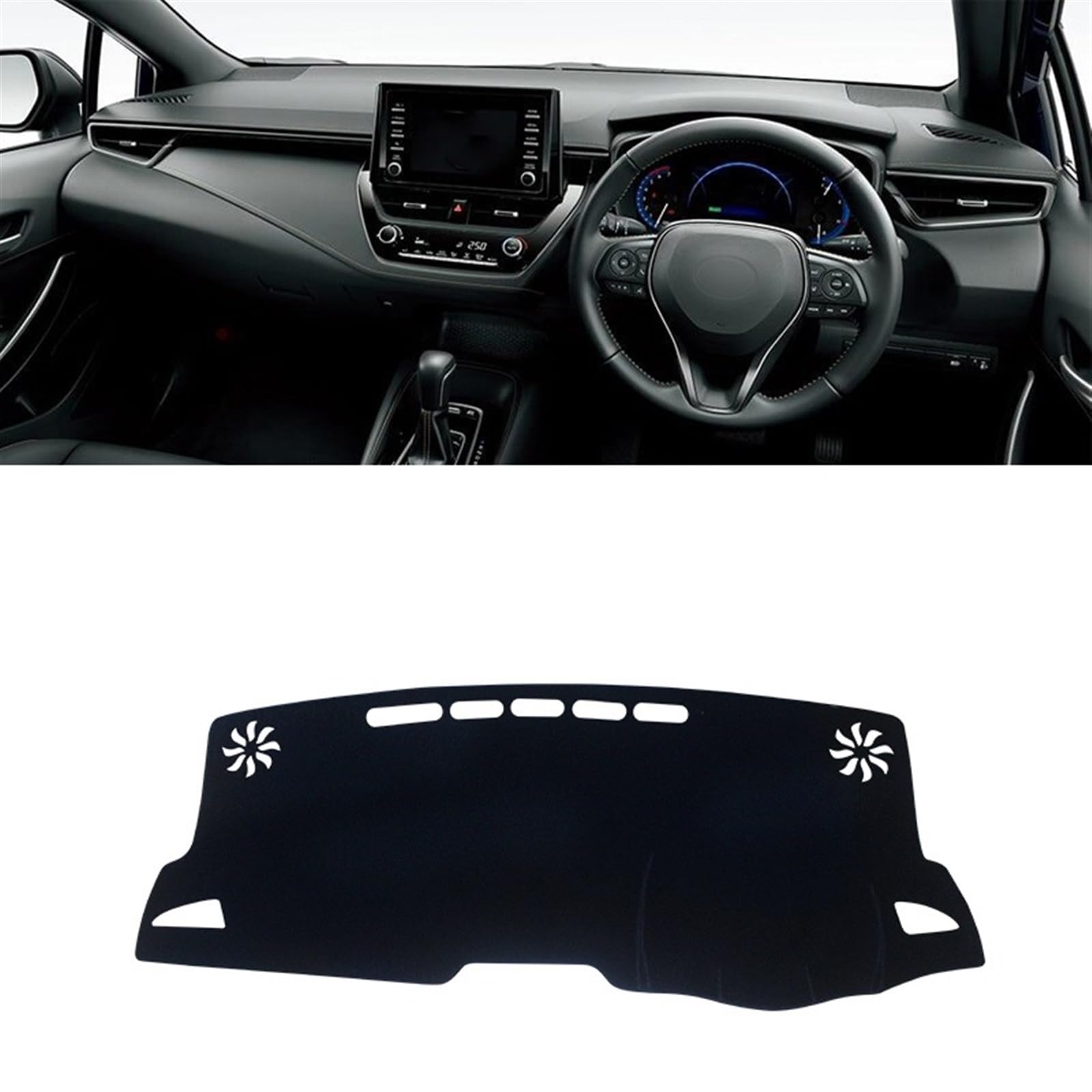 Dashboard Abdeckung Auto Für Toyota Für Corolla E210 12th 2019 2020 2021 2022 2023 Auto Dashboard Abdeckung Matte Dashboard Sonnenschutz Pad Anti-uv Fall(A RHD Black Side) von Qsnfda