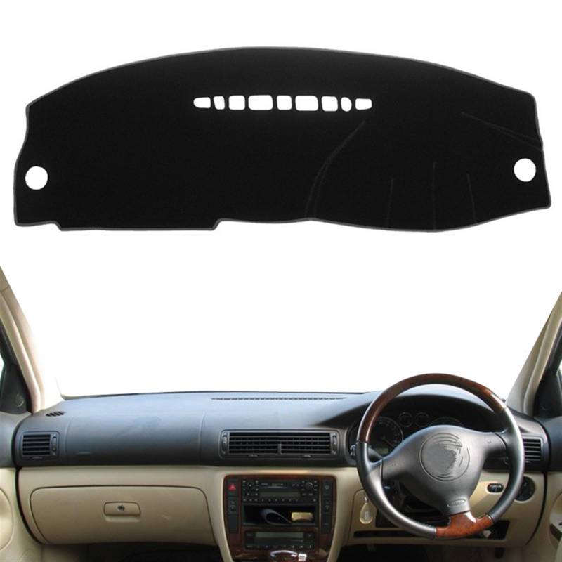 Dashboard Abdeckung Auto Für VW Für Passat B5 2000 2001 2002 2003 2004 2005 Dashboard Abdeckung Matte Pad Dash Sonnenschutzdach Schützen Teppich Teppich Auto Styling(Black(Black Edge),Rechtslenker) von Qsnfda